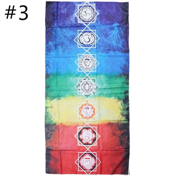 New Rainbow Stripes Yoga Blankets Mandala Beach Towel Yoga Mat Bohemia Mandala Blanket Pilates Towel Wall Hanging Mat