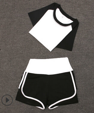 High waist pants+shorts+bra+t shirt+coats women sportswear 5PCS set outdoor running quick dry yoga clothing fitness gym sets
