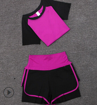 High waist pants+shorts+bra+t shirt+coats women sportswear 5PCS set outdoor running quick dry yoga clothing fitness gym sets