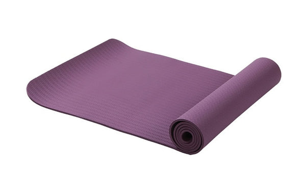 6MM TPE Non-slip Yoga Mats For Fitness Tasteless Brand Pilates Mat 8Color Gym Exercise Sport Mats Pads with Yoga Bag Yoga Strap