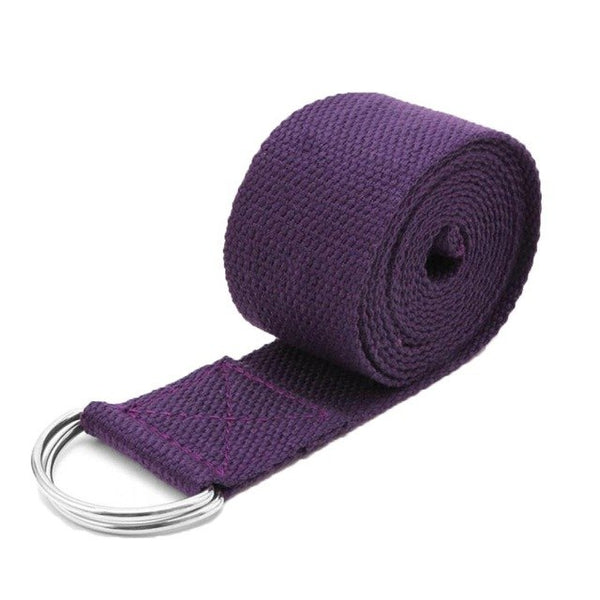 Women Yoga Stretch Strap Yoga Belt Multi-Colors D-Ring Belt Fitness Exercise Gym Rope Figure Waist Leg Resistance Fitness Bands