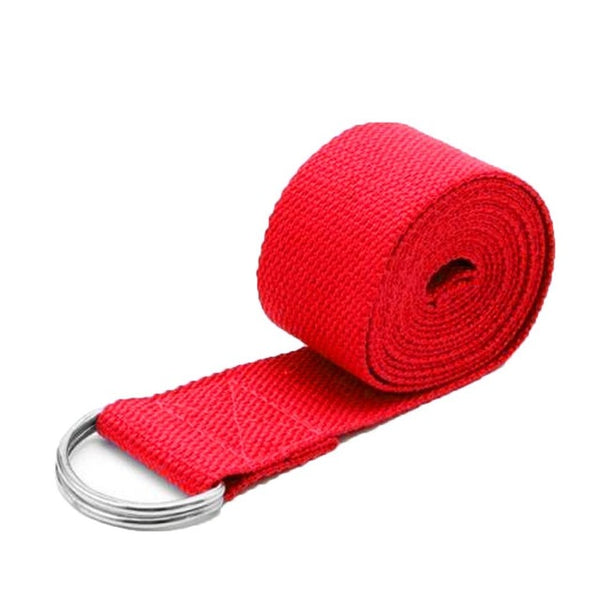 Women Yoga Stretch Strap Yoga Belt Multi-Colors D-Ring Belt Fitness Exercise Gym Rope Figure Waist Leg Resistance Fitness Bands